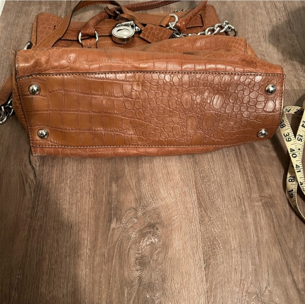 Michael Kors Croc-Embossed Hamilton Tote EUC - Picture 4 of 4